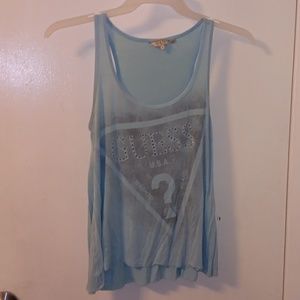 Teal colored Guess tank top